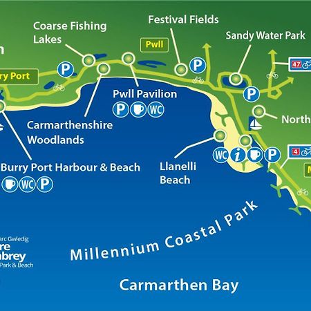 Sea View Apartment At The Beach! Llanelli Luaran gambar